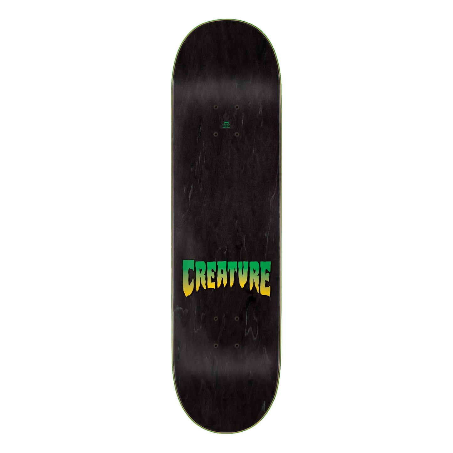 Creature Skateboard Deck Logo Green 7.25" x 29.9"