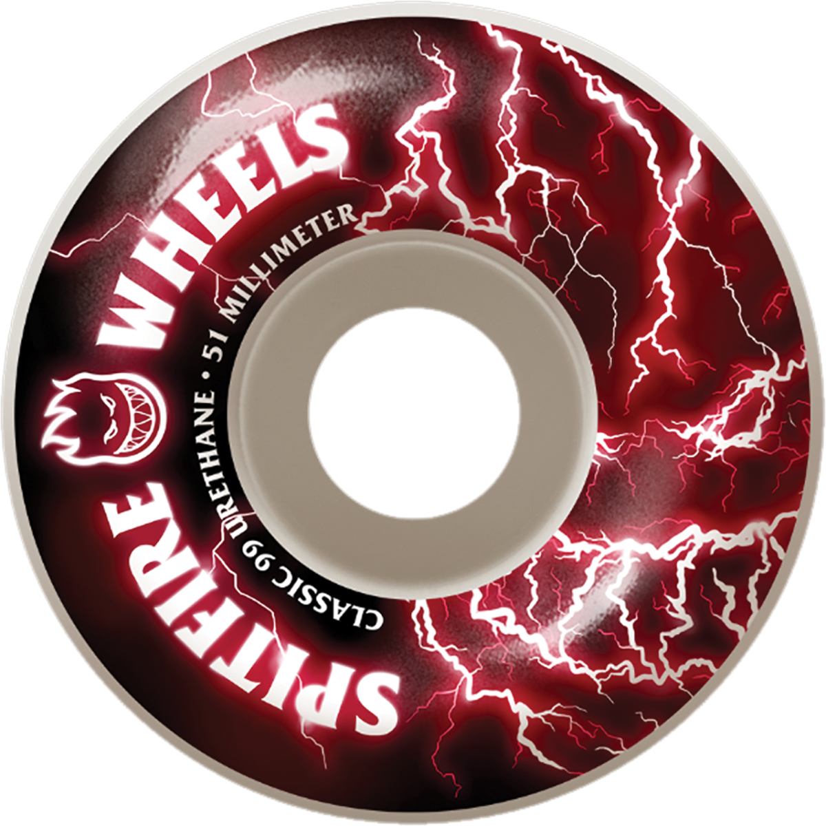 Spitfire Wheels Firebolt 51mm 99a - White/Red (Set of 4)