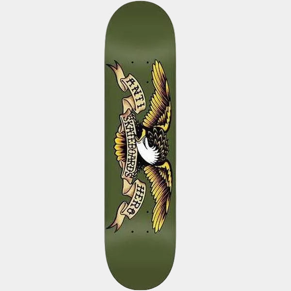Anti Hero Classic Eagle Deck Larger 8.38" Olive
