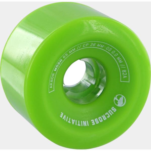 Arbor Mosh Soft Cruiser Longboard Wheels 82a 65mm Green