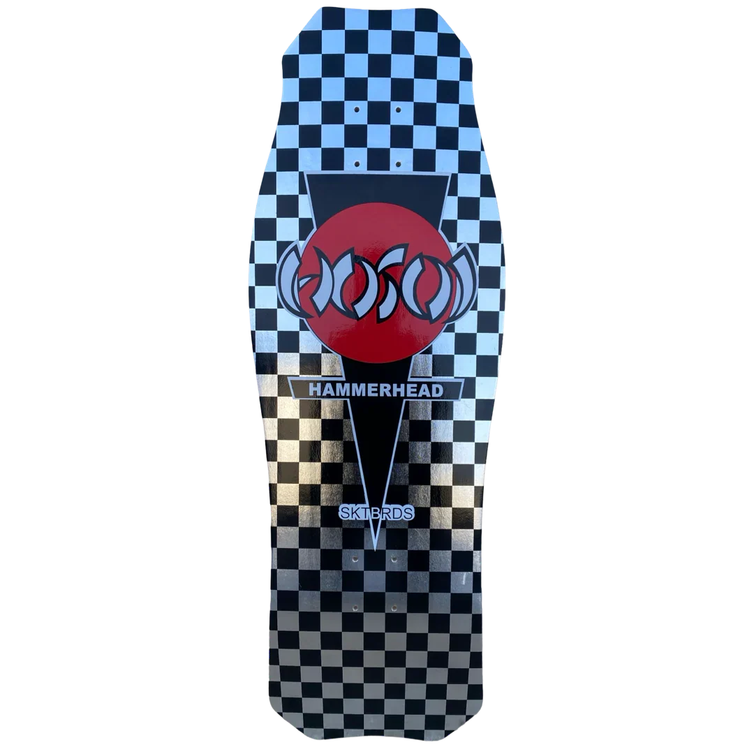 Hosoi O.G. Hammerhead Checkerboard Limited Colorway Deck - 10.5″ Silver Foil