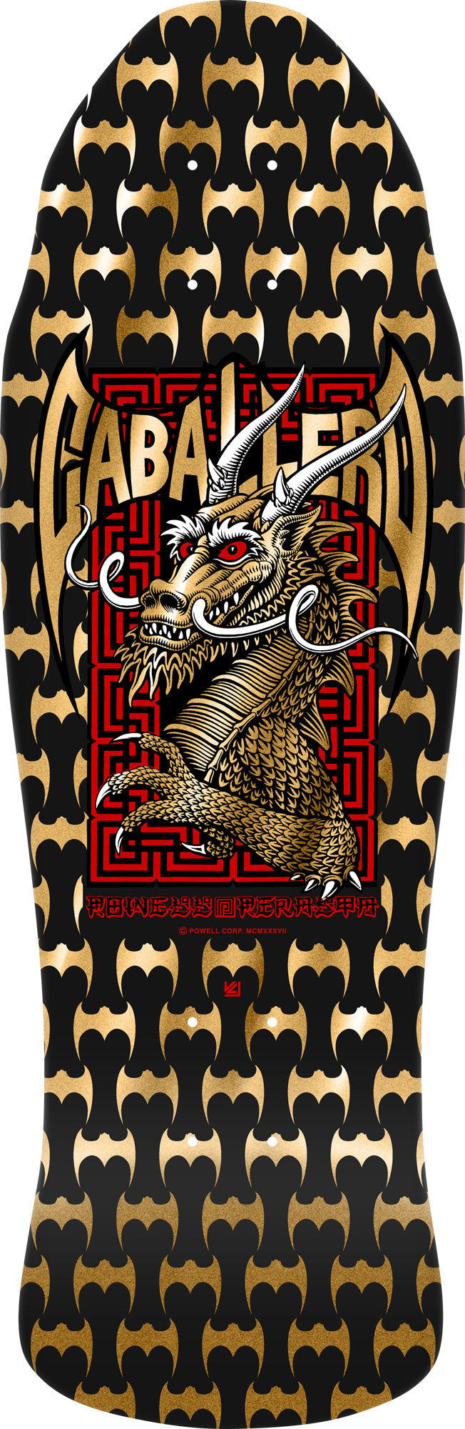 Powell Peralta Steve Caballero Street Reissue Deck 9.625″ Black/Gold Foil