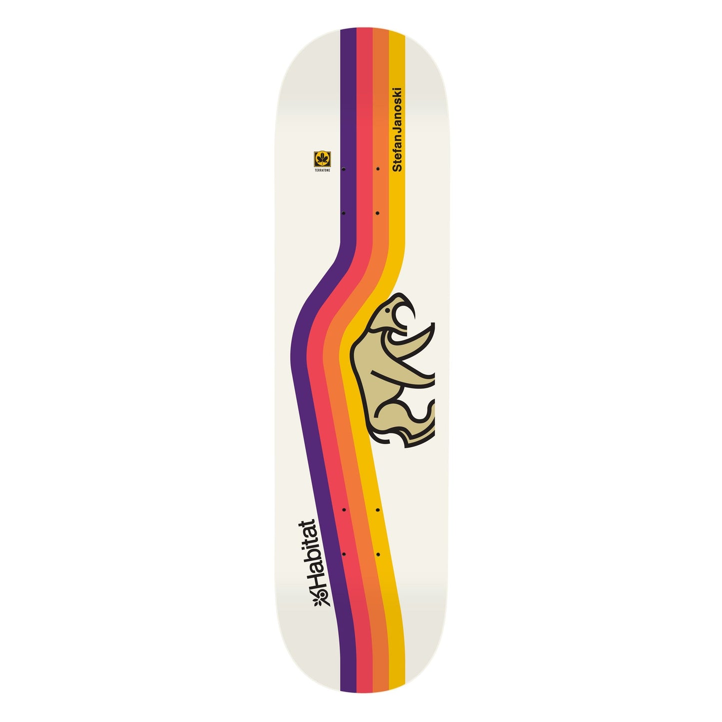 Habitat Skateboard Deck Stefan Janoski Saber White 8.125" x 31.75"