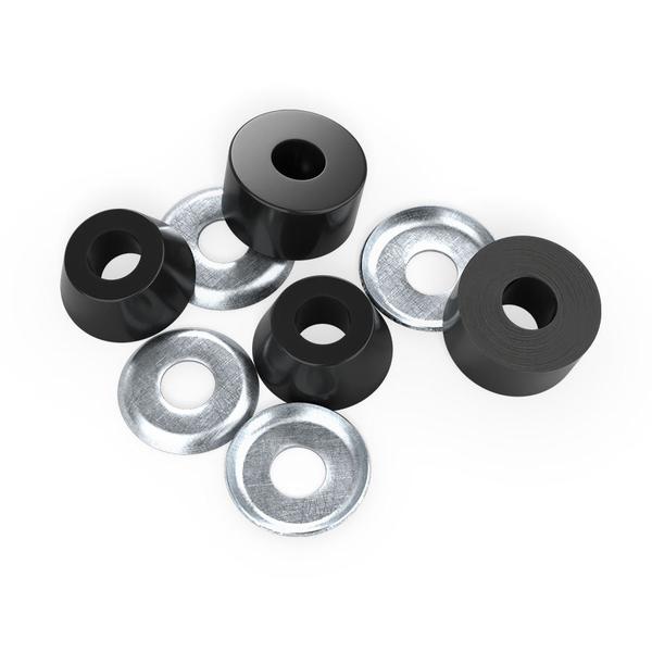 Independent Standard Cylinder Cushion Bushings 2 Pair w/ Washers 94a Hard Black