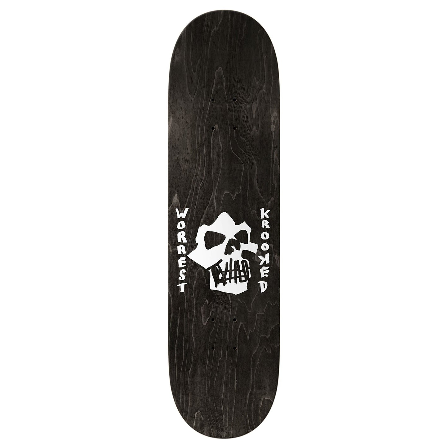 Krooked Skateboard Deck Worrest Skull and Bolts Twin Tail Slick 8.3" x 31.9"