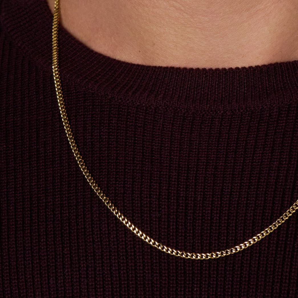 Micro Cuban Link Chain (Gold)