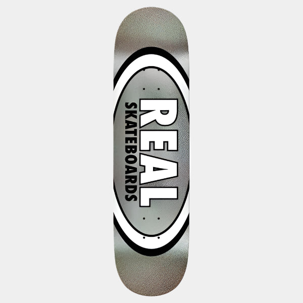 Real Skateboards Easy Rider Oval Deck 8.25" Silver Glitter