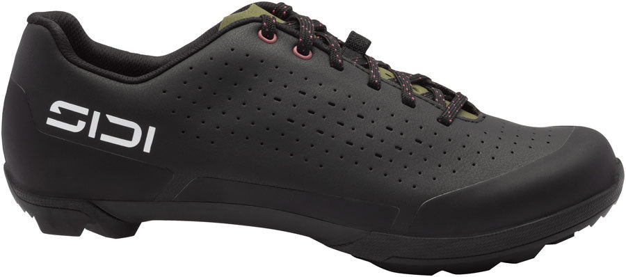 SIDI Asper Laces Gravel Shoes - Black/Olive Green 40