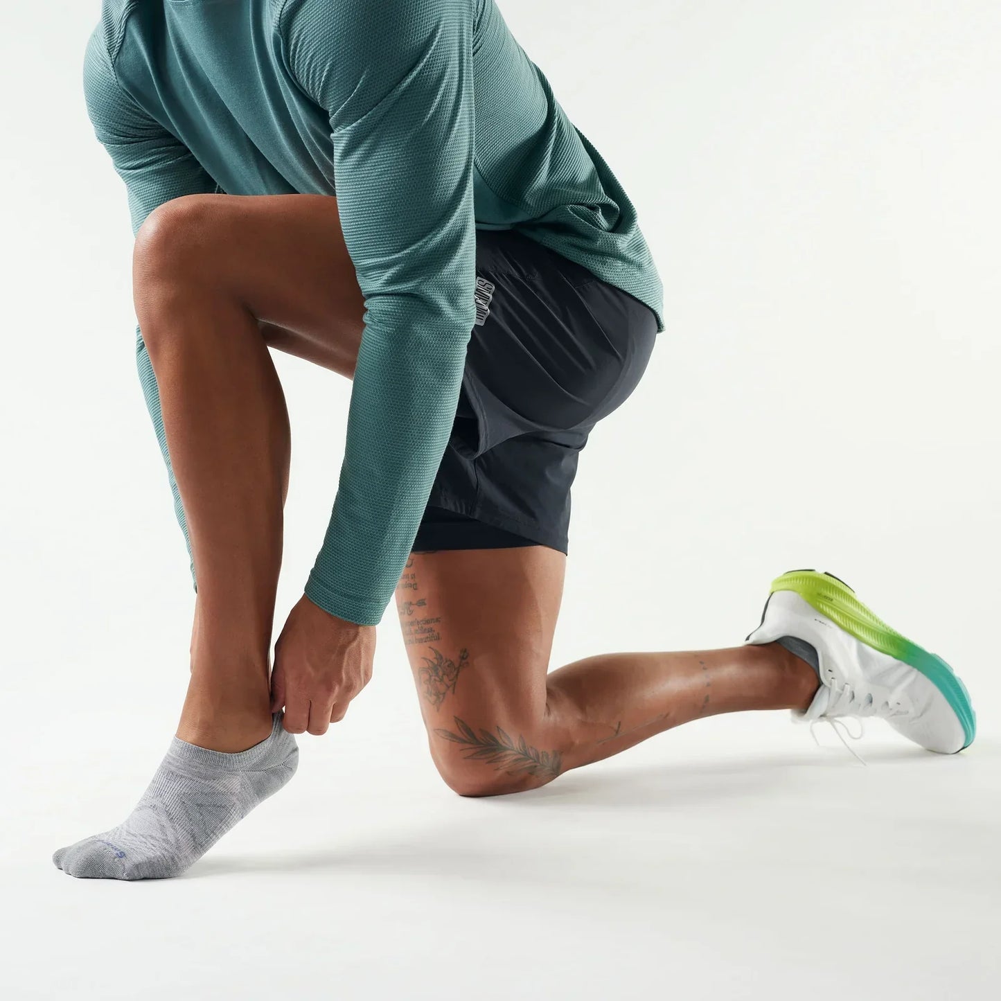 Smartwool - Run Zero Cushion No Show Socks - Light Gray