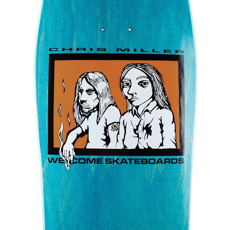 Welcome Skateboard Deck Miller Couple on Crossbone Assorted 10" x 30"