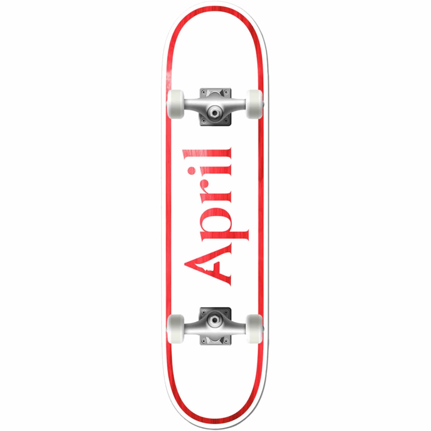 April OG Logo Red Mini Skateboard Complete 7.25"