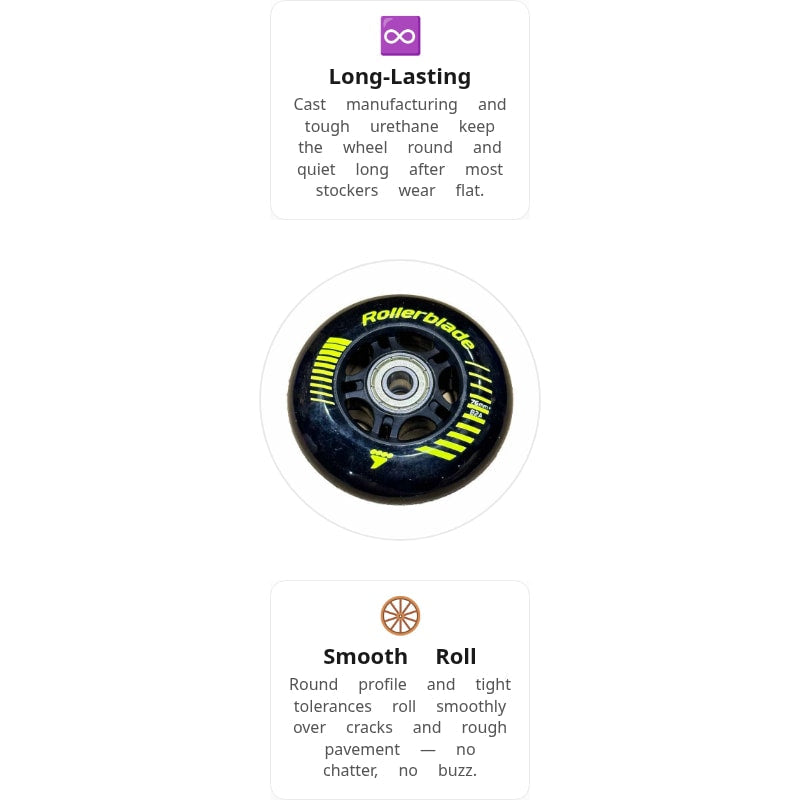 Rollerblade Apex 3WD w SG7 76mm/82A Wheels (Pack of 6)
