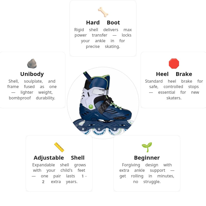 Playlife Khaan LTD Deep Blue adj. Kids Skates