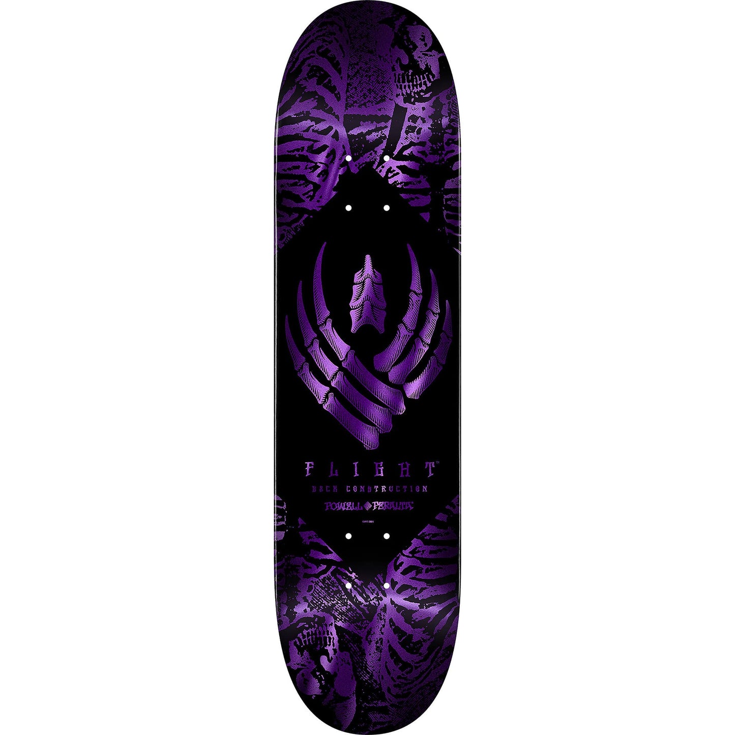 Powell Peralta Skeleton Purple Foil Flight Skateboard Deck 9"