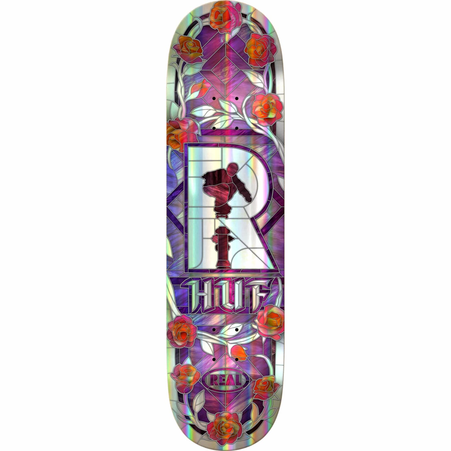 Real HUF Holographic Cathedral Skateboard Deck 8.06"