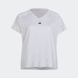 Women's adidas AEROREADY Train Essentials Minimal Branding V-Neck Tee (Plus Size)