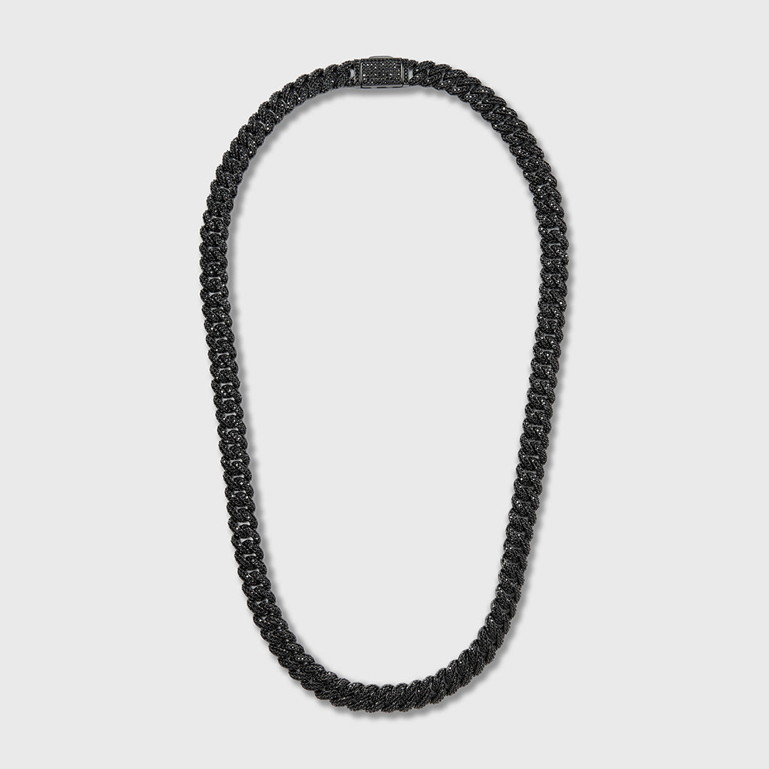 Iced Cuban Chain (Black) - 10mm