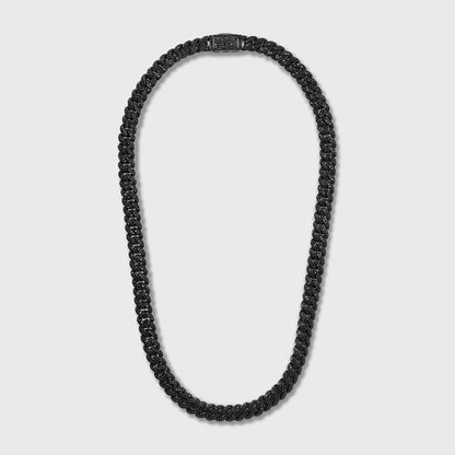 Iced Cuban Chain (Black) - 10mm