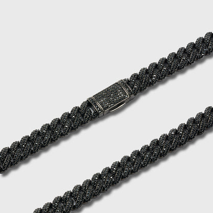 Iced Cuban Chain (Black) - 10mm