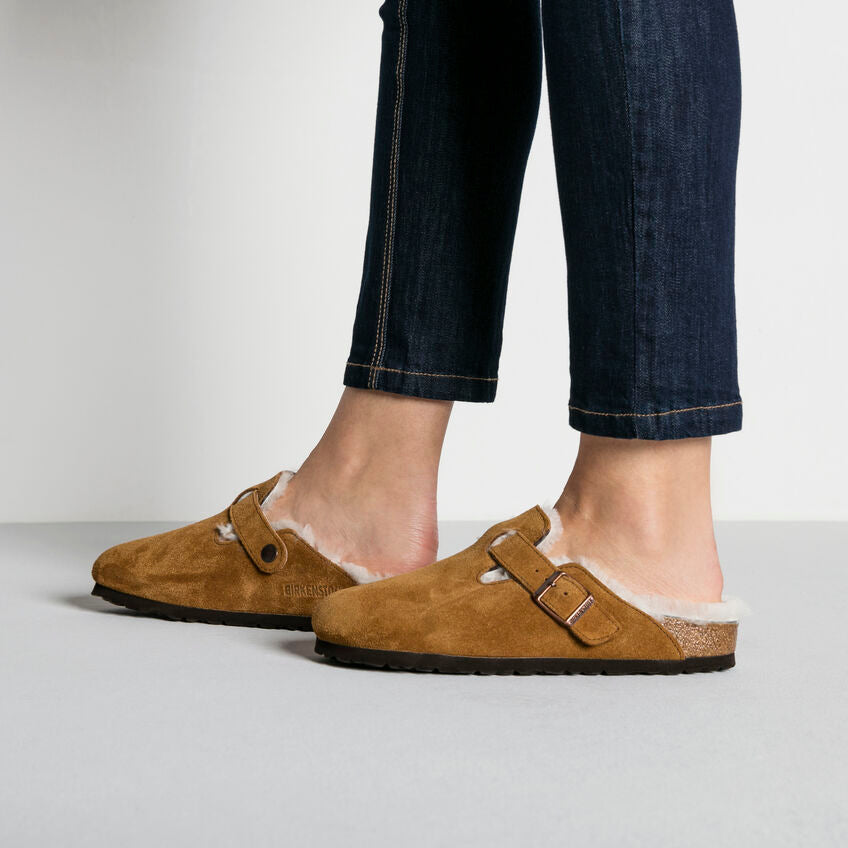 Unisex Boston Shearling Suede Leather Mink Medium/Narrow