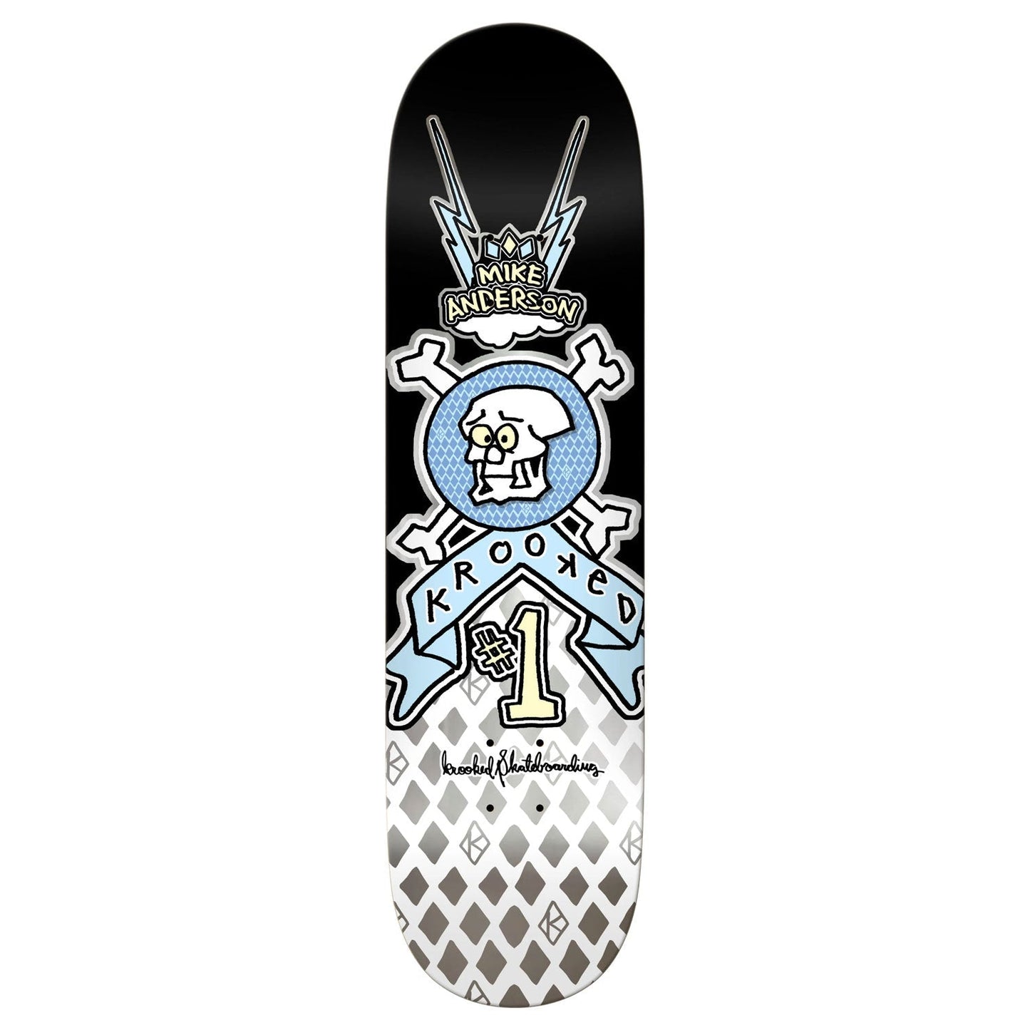 Krooked Skateboard Deck Manderson Redux 8.38" x 32"