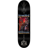 Krooked Skateboard Deck Worrest Chrome Zone Twin Tail 8.3" x 31.9"