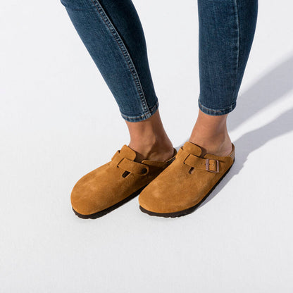 Unisex Boston Soft Footbed Suede Leather Mink Regular/Wide