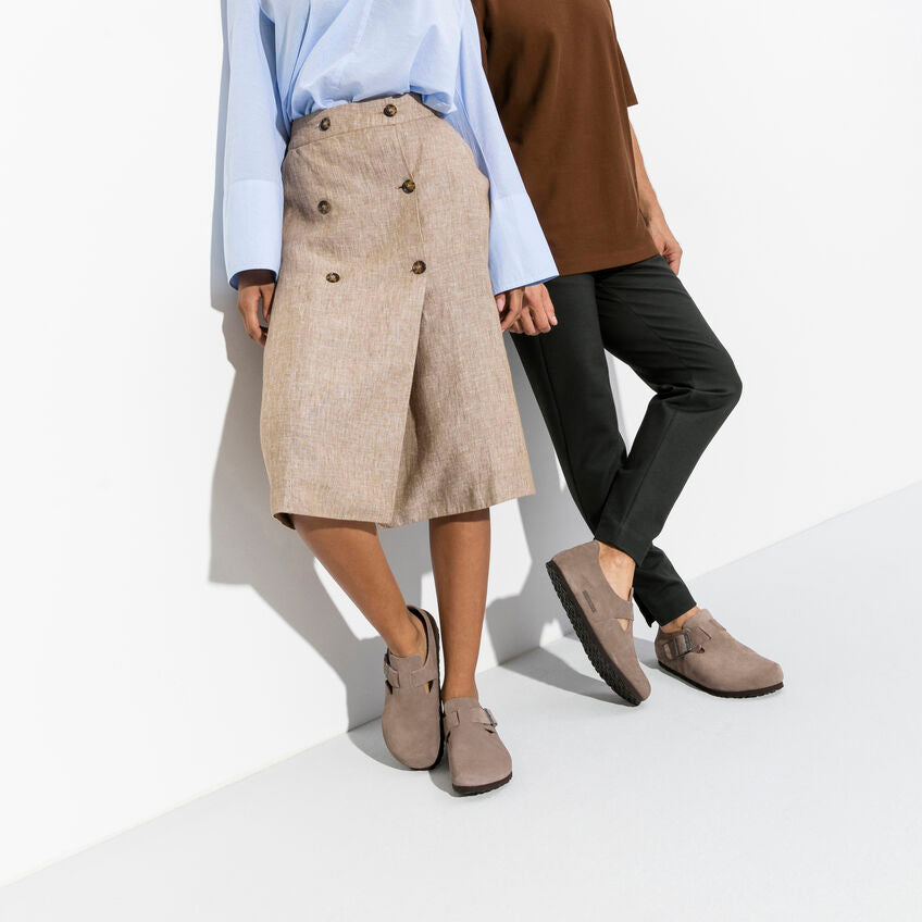 Unisex London Suede Leather Taupe Regular/Wide
