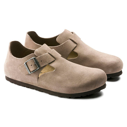 Unisex London Suede Leather Taupe Regular/Wide