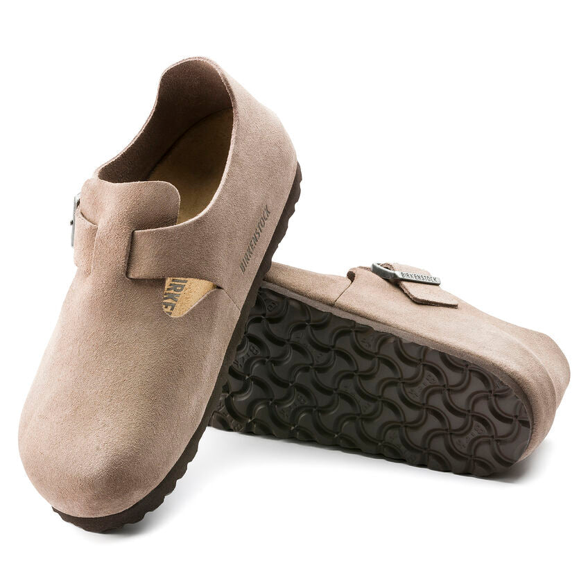 Unisex London Suede Leather Taupe Regular/Wide