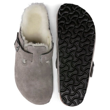 Unisex Boston Shearling Suede Leather Stone Coin Medium/Narrow