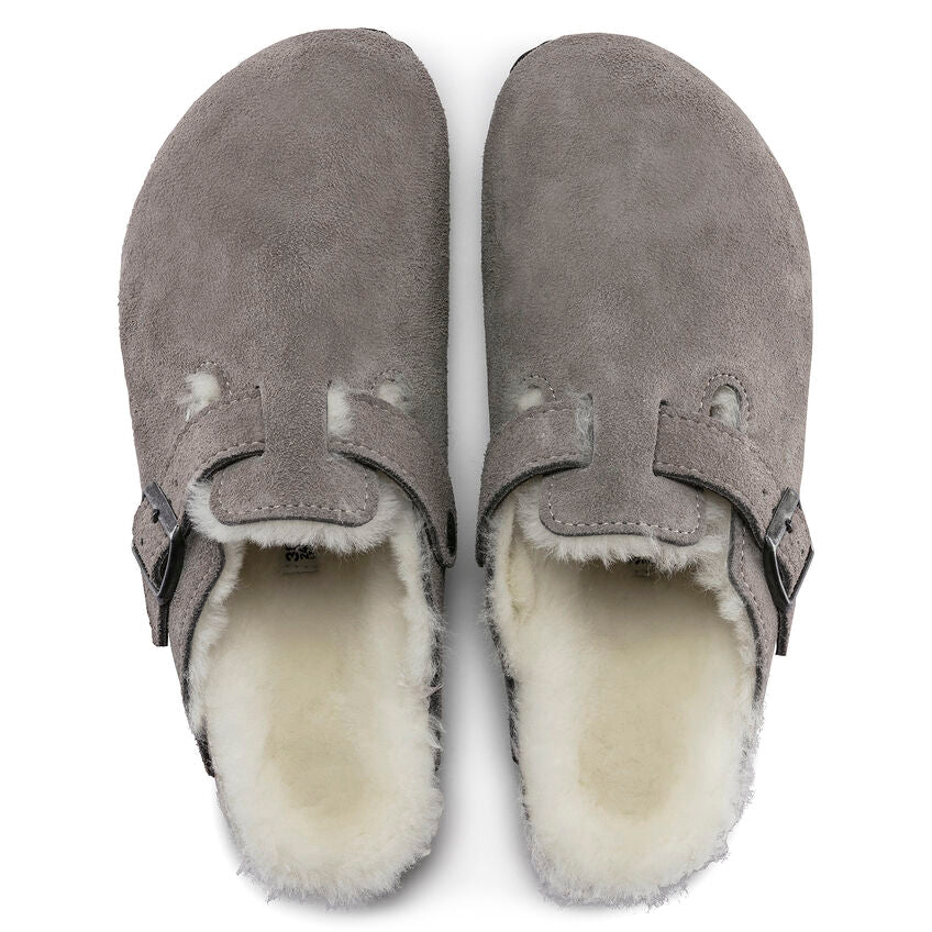 Unisex Boston Shearling Suede Leather Stone Coin Medium/Narrow