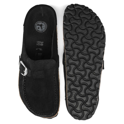 Women's Buckley Suede Leather Black Regular/Wide