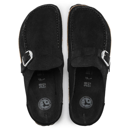 Women's Buckley Suede Leather Black Medium/Narrow