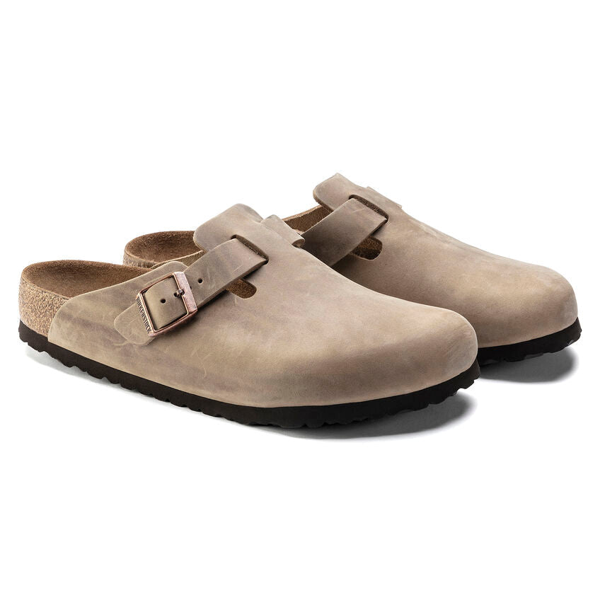 Unisex Boston Soft Footbed Oiled Leather Tobacco Medium/Narrow