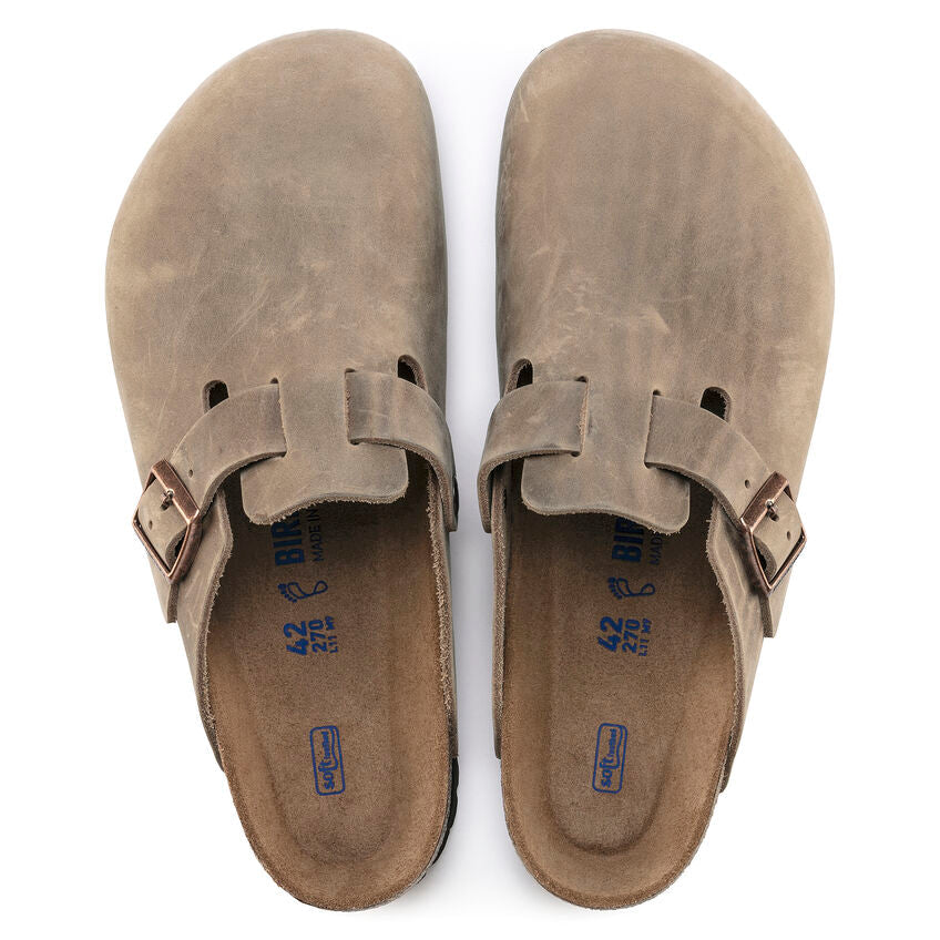 Unisex Boston Soft Footbed Oiled Leather Tobacco Regular/Wide