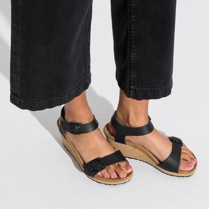 Women's Soley Leather Black Medium/Narrow