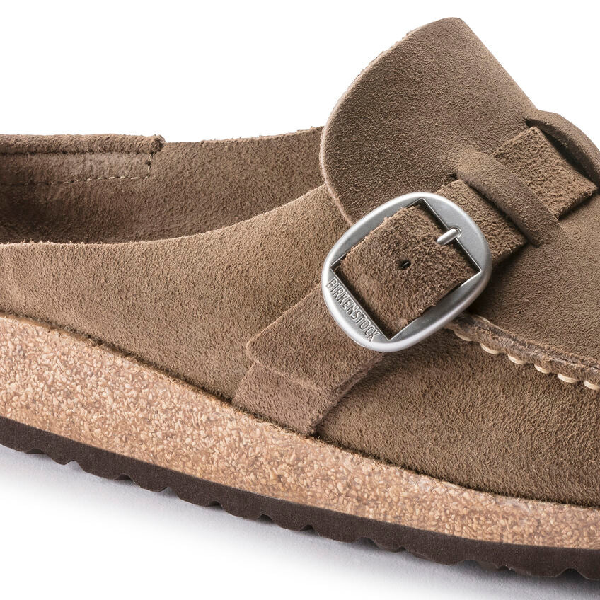 Women's Buckley Suede Leather Gray Taupe Medium/Narrow