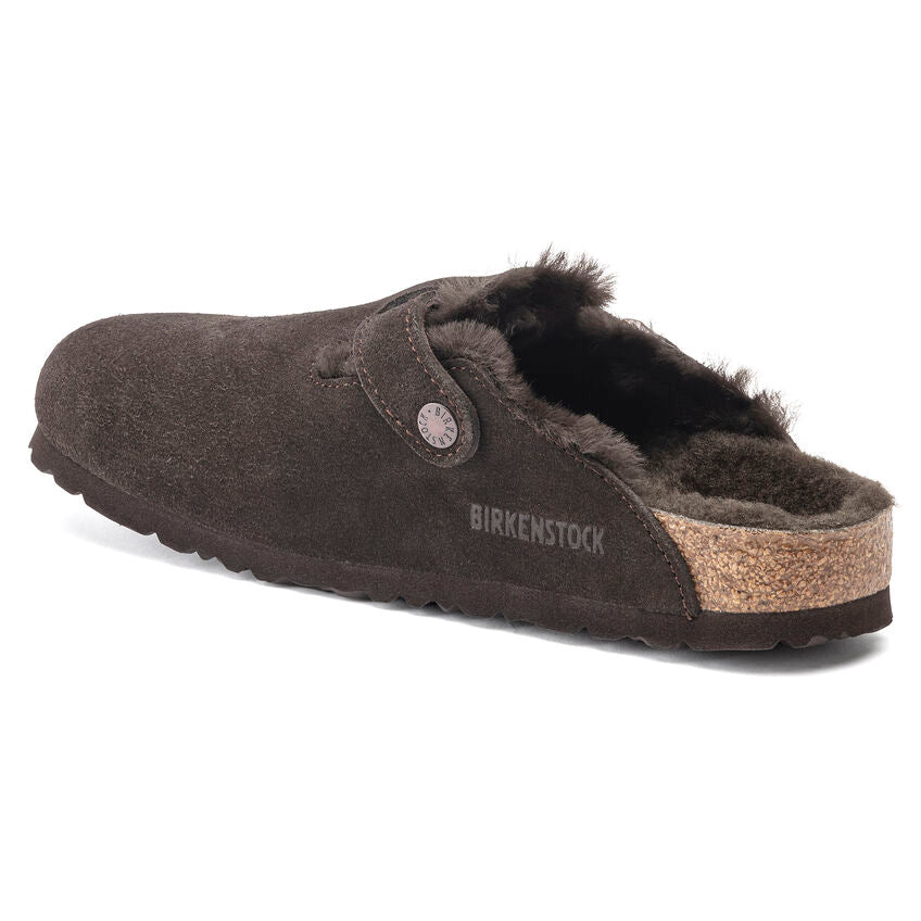 Unisex Boston Shearling Suede Leather Mocha Regular/Wide