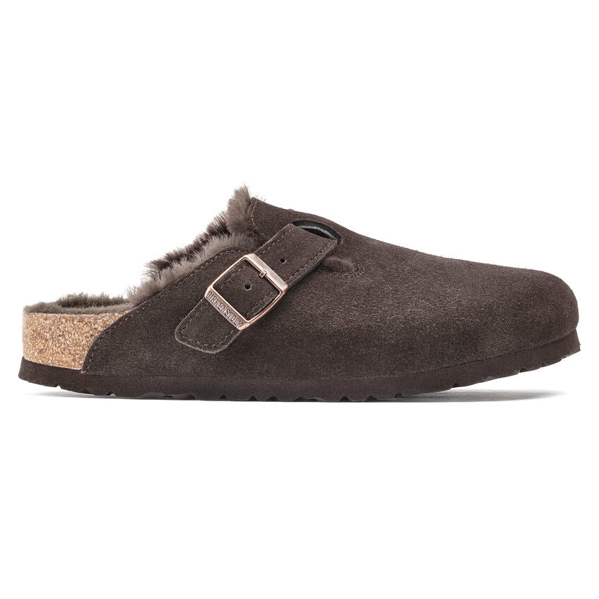 Unisex Boston Shearling Suede Leather Mocha Regular/Wide
