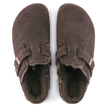 Unisex Boston Shearling Suede Leather Mocha Regular/Wide