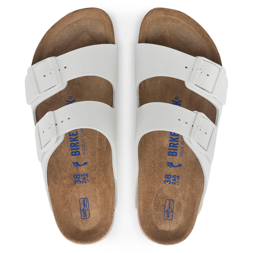 Unisex Arizona Soft Footbed Leather White Medium/Narrow