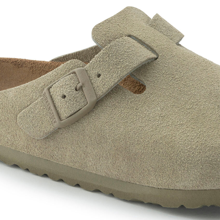 Unisex Boston Suede Leather Faded Khaki Regular/Wide