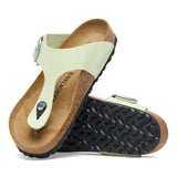 Women's Gizeh Big Buckle Nubuck Leather Faded Lime Regular/Wide
