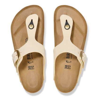 Women's Gizeh Big Buckle Nubuck Leather Ecru Regular/Wide