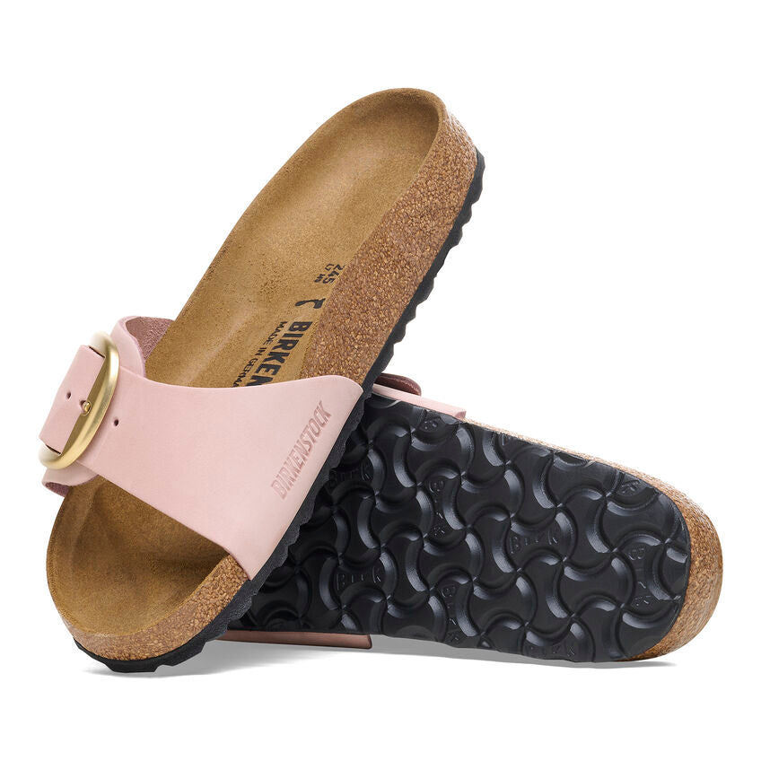 Unisex Madrid Big Buckle Natural Leather Patent  Soft Pink Medium/Narrow