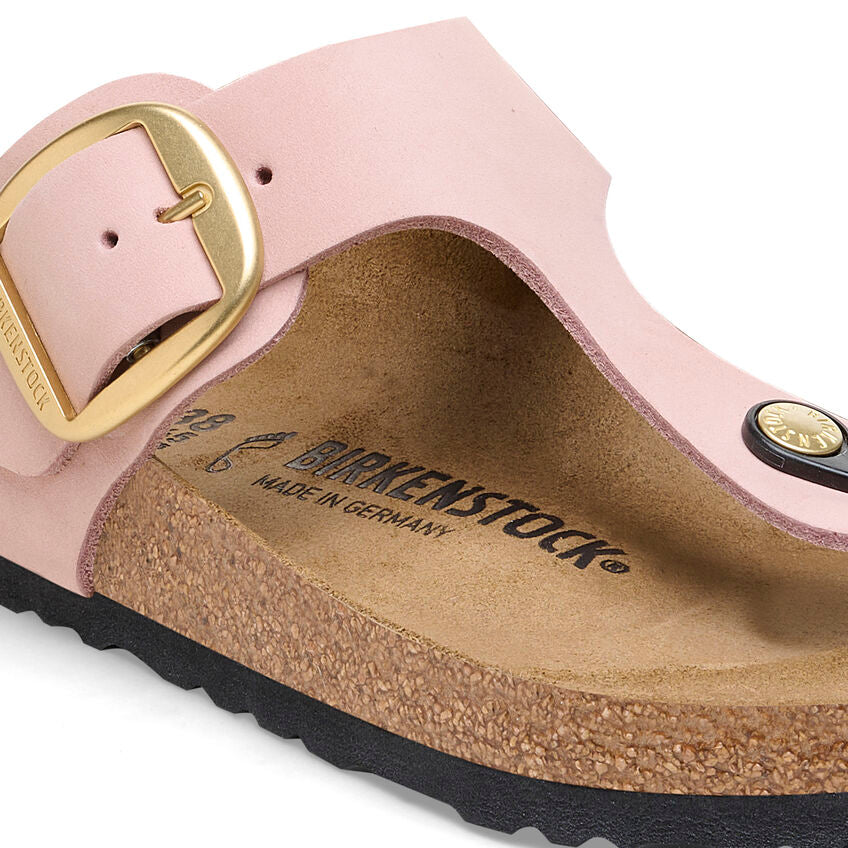 Women's Gizeh Big Buckle Nubuck Leather Soft Pink Regular/Wide