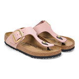 Women's Gizeh Big Buckle Nubuck Leather Soft Pink Regular/Wide
