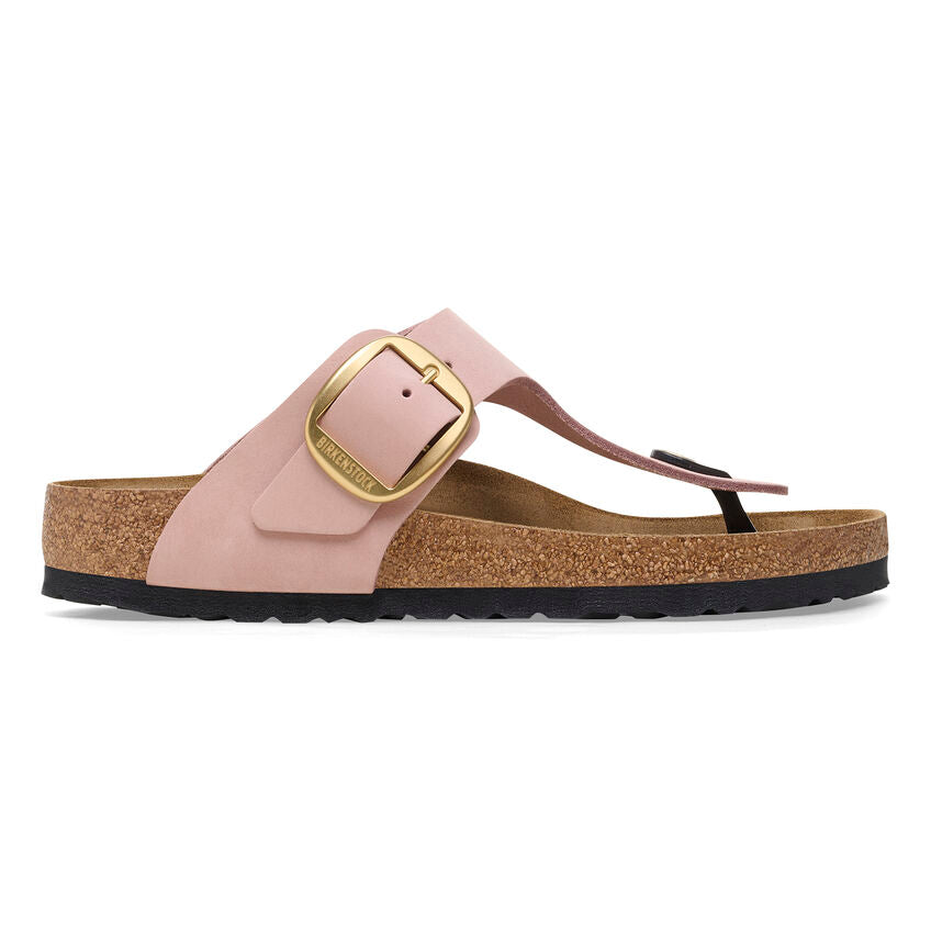 Women's Gizeh Big Buckle Nubuck Leather Soft Pink Regular/Wide