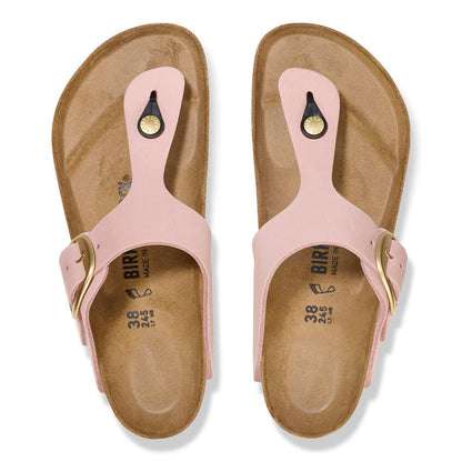Women's Gizeh Big Buckle Nubuck Leather Soft Pink Regular/Wide